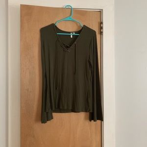 Women’s lace up long sleeve